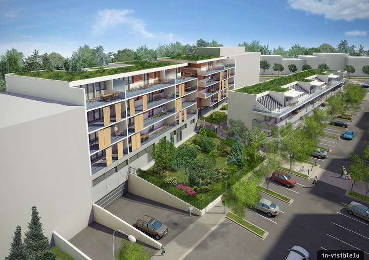 3D architectural visualization & rendering, Rendu de visualisation architecturale en image de synthèse 3D : Les Gresilles