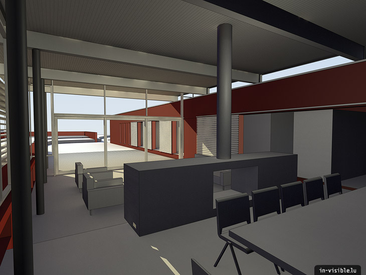 3D architectural visualization & rendering, Rendu de visualisation architecturale en image de synthèse 3D : TWN