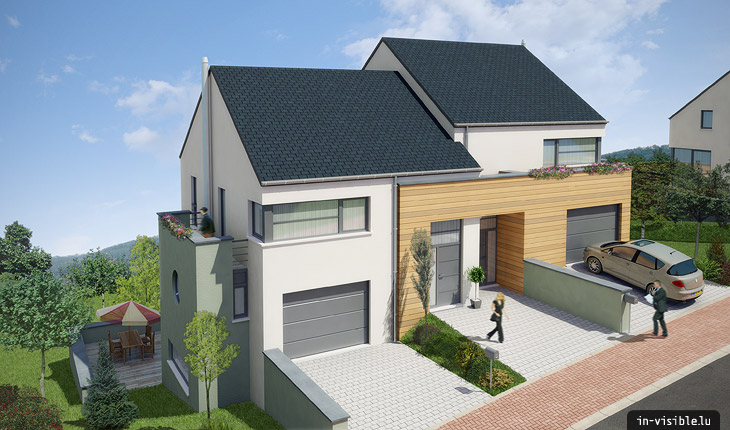 3D architectural visualization & rendering, Rendu de visualisation architecturale en image de synthèse 3D : Weiswampach